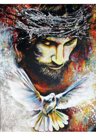 Print Jesus & dove 100x75