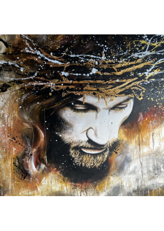 PRINT JESUS GOLDEN 100x120