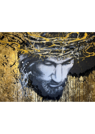 Print THE JESUS - GOLD EDITION  120x100