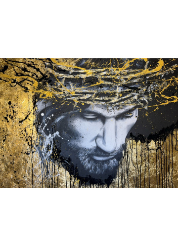 Print THE JESUS - GOLD EDITION  120x100